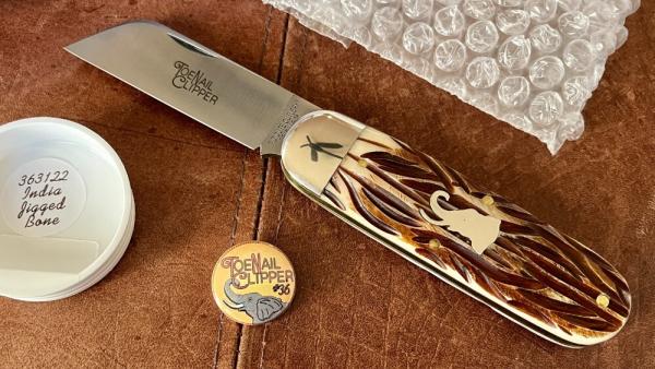 Great Eastern Cutlery Tidioute 363122 Toenail Clipper, India Jigged Bone Handle, GEC 36, New 