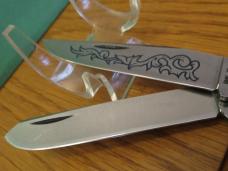 Case XX 1977 Blue Scroll Stag Trapper Pattern # 5254 SS Case XX 1977 Blue Scroll Stag Trapper Pattern # 5254 SS