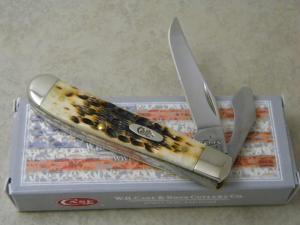 Case XX USA 2018 Amber Bone 6207 Mini Trapper Can Opener Knife NIB