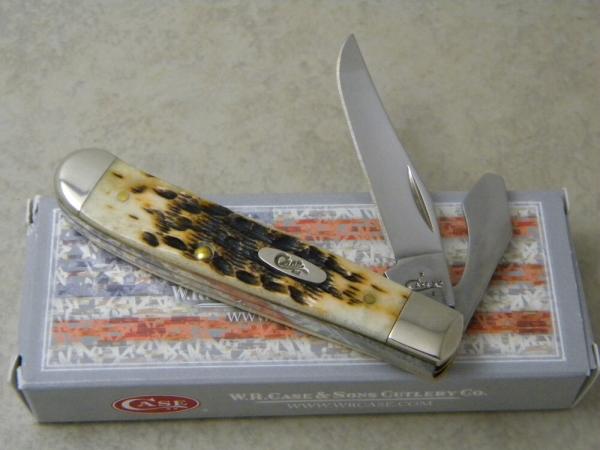 Case XX USA 2018 Amber Bone 6207 Mini Trapper Can Opener Knife NIB Case XX USA 2018 Amber Bone 6207 Mini Trapper Can Opener Knife NIB