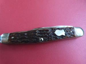 Boker USA Large Stockman's Knife Bone Handles Mint