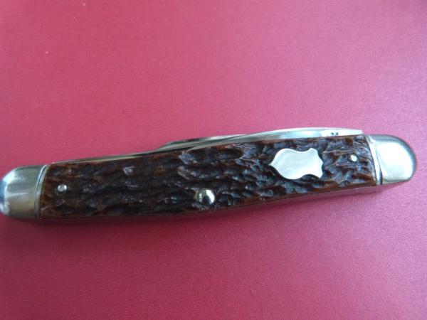 Boker USA Large Stockman's Knife Bone Handles Mint