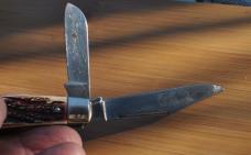 Colonial Stockman Mint Three Blade Synthetic Jigged Handle Tang Colonial Prov. USA Colonial Stockman Mint Three Blade Synthetic Jigged Handle Tang Colonial Prov. USA