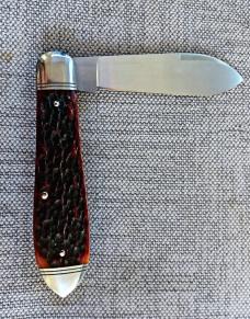 Mike Moran Bullet Head Jack..Cpm154..3 5/8"..Jigged Bone..Double Ringed Bolsters & Caps..Coa..pouch Mike Moran Bullet Head Jack..Cpm154..3 5/8"..Jigged Bone..Double Ringed Bolsters & Caps..Coa..pouch
