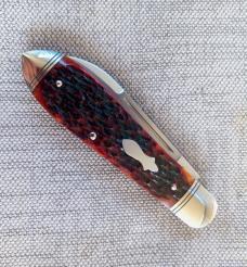 Mike Moran Bullet Head Jack..Cpm154..3 5/8"..Jigged Bone..Double Ringed Bolsters & Caps..Coa..pouch Mike Moran Bullet Head Jack..Cpm154..3 5/8"..Jigged Bone..Double Ringed Bolsters & Caps..Coa..pouch