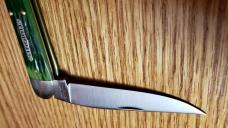 Great Eastern Cutlery 381117 Tractor Green Jigged Bone "38 Special" New in Tube W/Button, Wax Paper.