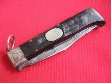 Rare Vintage Italian Oval Button SWING GUARD Ring Pull Switchblade Knife