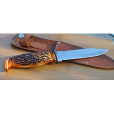 Colonial Fixed Blade Mint With Leather Sheath 9 1/4OAL Fishmaster Stainless 1950's Mirror Polish Colonial Fixed Blade Mint With Leather Sheath 9 1/4OAL Fishmaster Stainless 1950's Mirror Polish