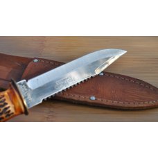 Colonial Fixed Blade Mint With Leather Sheath 9 1/4OAL Fishmaster Stainless 1950's Mirror Polish Colonial Fixed Blade Mint With Leather Sheath 9 1/4OAL Fishmaster Stainless 1950's Mirror Polish