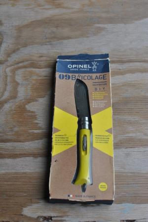 Opinel France Mint Box Model #9 DIY Yellow Fiberglass handle Sandvik 12C27 Blade 