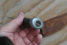Ka-Bar Union Cut. Co.8 1/4" OAL Stacked leather handleThumb Grooves Original Sheath Full Tang