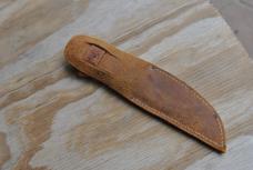 Ka-Bar Union Cut. Co.8 1/4" OAL Stacked leather handleThumb Grooves Original Sheath Full Tang