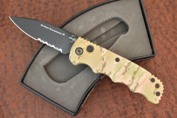 BOKER TREE BRAND PLUS AUTOMAT AUTOMATIC KALASHNIKOV SWITCH BLADE KNIFE 74 BUTTON AUTO (12070)