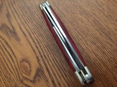 Case 6318 SS pocket worn red bone stockman edc