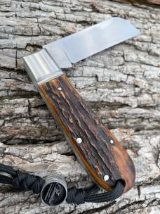 BENINI - FACAS CUSTOM STAG HANDLE SLIPJOINT FOLDER **VERY NICE BUILD**