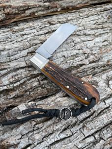 BENINI - FACAS CUSTOM STAG HANDLE SLIPJOINT FOLDER **VERY NICE BUILD**