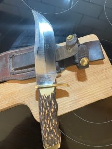 Vintage Schrade USA 171UH with original leather sheath VGUC