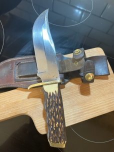Vintage Schrade USA 171UH with original leather sheath VGUC