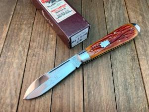 Schatt and Morgan Tear Drop Jack Antique Carmel Worm Groove Bone