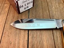 Schatt and Morgan Tear Drop Jack Antique Carmel Worm Groove Bone Schatt and Morgan Tear Drop Jack Antique Carmel Worm Groove Bone