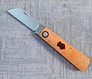 Willem Steenkamp Modern Sheepsfoot Barlow..3.5".M390..Richlite scales.Cocobolo Shield.slip.pouch.coa