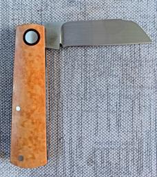 Willem Steenkamp Modern Sheepsfoot Barlow..3.5".M390..Richlite scales.Cocobolo Shield.slip.pouch.coa Willem Steenkamp Modern Sheepsfoot Barlow..3.5".M390..Richlite scales.Cocobolo Shield.slip.pouch.coa