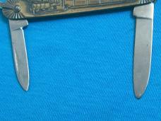 VINTAGE IMPERIAL USA TRAIN LOCOMOTIVE RAILROAD FOLDING POCKET FOB CIGAR KNIFE KNIVES OLD USA VINTAGE IMPERIAL USA TRAIN LOCOMOTIVE RAILROAD FOLDING POCKET FOB CIGAR KNIFE KNIVES OLD USA