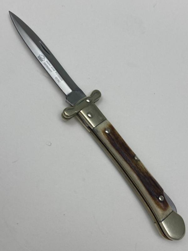Puma Medici Small 6-1/4" Stag German Pocket Knife P210560S Brass Swing Guards EX 