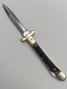 Puma Medici Small 6-1/4" Stag German Pocket Knife P210560S Brass Swing Guards EX 
