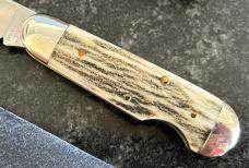 Great Eastern Cutlery 252110EO Little Jack, Custom Elk Handle and Filework, Sheath, GEC 25, Unused Great Eastern Cutlery 252110EO Little Jack, Custom Elk Handle and Filework, Sheath, GEC 25, Unused