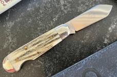 Great Eastern Cutlery 252110EO Little Jack, Custom Elk Handle and Filework, Sheath, GEC 25, Unused Great Eastern Cutlery 252110EO Little Jack, Custom Elk Handle and Filework, Sheath, GEC 25, Unused