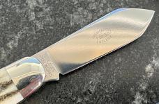 Great Eastern Cutlery 252110EO Little Jack, Custom Elk Handle and Filework, Sheath, GEC 25, Unused Great Eastern Cutlery 252110EO Little Jack, Custom Elk Handle and Filework, Sheath, GEC 25, Unused