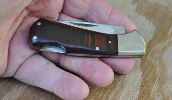 Khyber Japan Owned by Ka-Bar Stainless 2725 Dark Brown Micarta Handles 1/2 Stop 4 3/4" Closed Khyber Japan Owned by Ka-Bar Stainless 2725 Dark Brown Micarta Handles 1/2 Stop 4 3/4" Closed