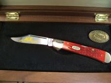 CASE XX 1990'S VINT. ACE STORES 75TH ANNIVERSARY 1924-1999 COPPERLOCK MINT RED BONE WOOD CASED KNIFE CASE XX 1990'S VINT. ACE STORES 75TH ANNIVERSARY 1924-1999 COPPERLOCK MINT RED BONE WOOD CASED KNIFE