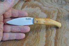 Pallares Solsona Spain Local Hardwood Handle 4" Closed Mint Leaf Blade Tight Loud both ways 1/2 Stop