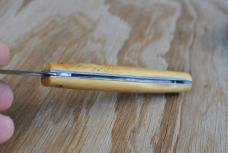 Pallares Solsona Spain Local Hardwood Handle 4" Closed Mint Leaf Blade Tight Loud both ways 1/2 Stop