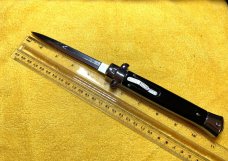 Large Double Action OTF stiletto, 11", double edged dagger blade. Large Double Action OTF stiletto, 11", double edged dagger blade.