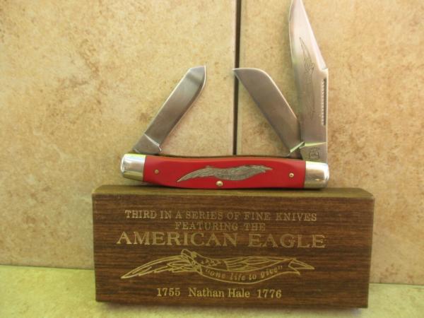 American Eagle Bicentennial Series Stockman (Schrade made)  1 of a series of 5  Nathan Hale 