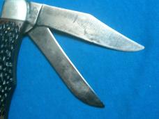VINTAGE SABRE MONARCH AMERICAN KNIFE CO TRAPPER FOLDING POCKET KNIVES SHEATH VINTAGE SABRE MONARCH AMERICAN KNIFE CO TRAPPER FOLDING POCKET KNIVES SHEATH