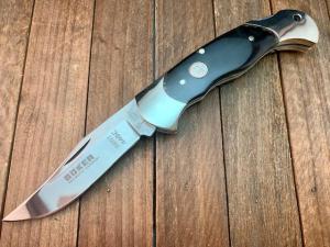 Boker Scout Lockback Buffalo Horn Handles 440C Blade Solingen Germany