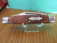 Case Classic 1990 Red / Brown Bone Moose Pattern 62075  XX on Blades