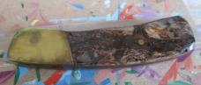 Jay Bigler “98” folder, dark burl and brass handle