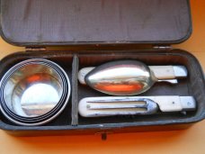Antique Hobo Style Traveling Dining Kit 