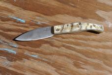 Polished Rams Horn Folder Artisan Made Pallares Solsona Spain Mint 90's 4" Closed Tight And Loud