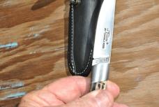 Le Thiers Fontenille Pataud 4 1/2" Closed Sandvik 14C28N Ram Horn Handle Locking Blade Artisan Made