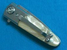 WARTECH FAUX PEARL SINGLE BLADE LOCKBACK EDC BAREHEAD FOLDING POCKET JACK KNIFE KNIVES OLD