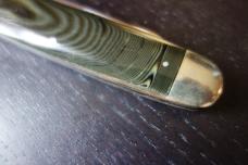 PINE KNOT BELNAP HARDWARE LARGE GREEN SWIRL CELLULOID CIGAR 1920-30