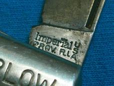 VINTAGE IMPERIAL PROV RI USA BARLOW FOLDING POCKET JACK KNIFE KNIVES OLD