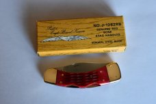 Eagle Brand J-1282RB RED Bone Lock-Back and small clip 1980's see Photos