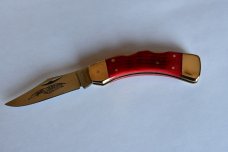 Eagle Brand J-1282RB RED Bone Lock-Back and small clip 1980's see Photos
